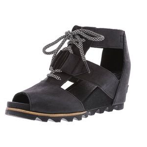 Sorel Joanie Lace Up Wedge Sandal Size 7